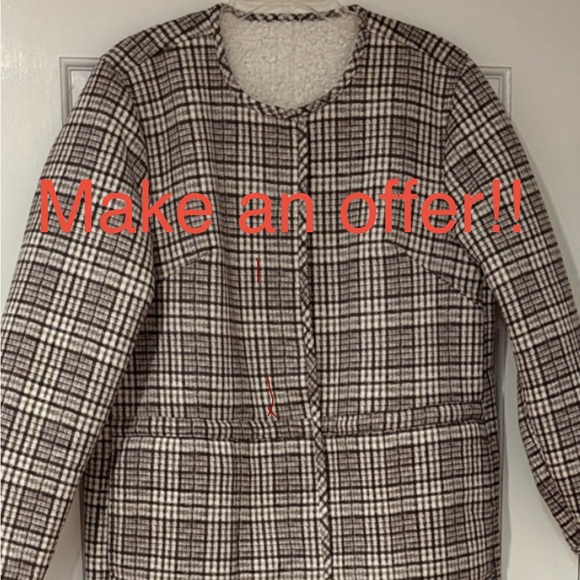 DG2 by Diane Gilman Jackets & Blazers - NWT DG2 by Diane Gilman Brown and Cream Faux Suede/Sherpa Reversible Coat XL